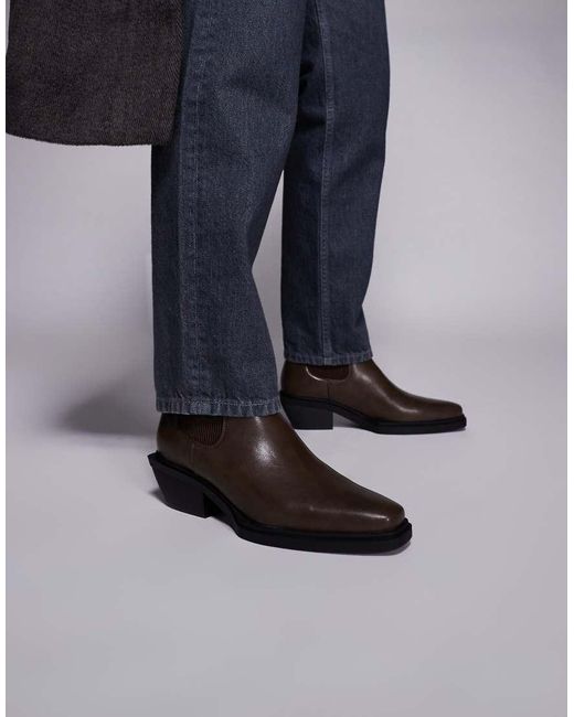 ASOS Brown Chelsea Boots for men
