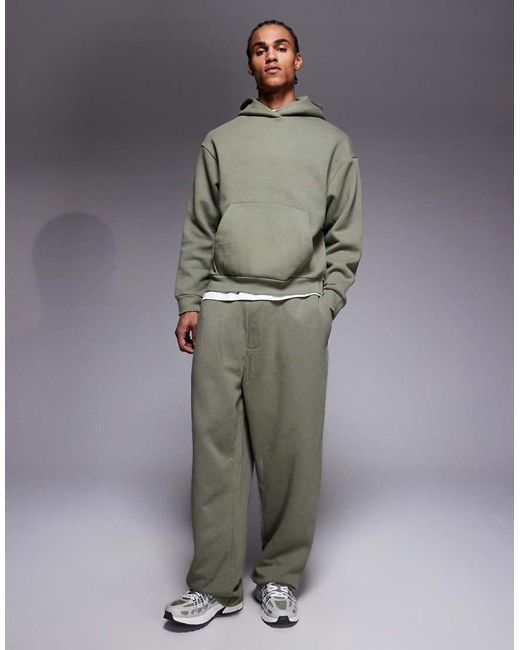 River Island Gray Wide Leg Essential joggers for men