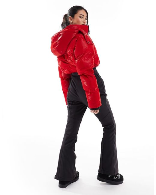 South Beach Red Ski Suit With Padded Style Jacket