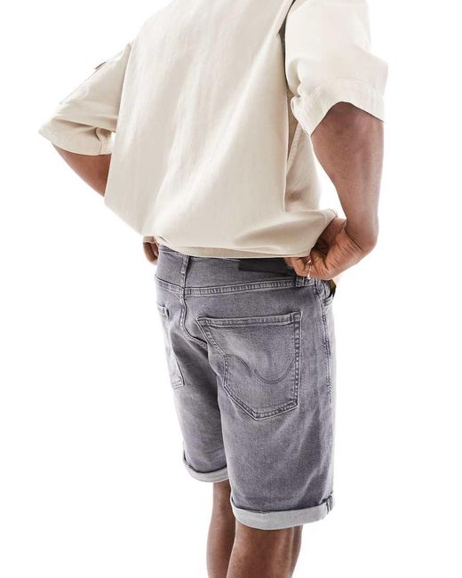 Jack & Jones White Denim Shorts for men