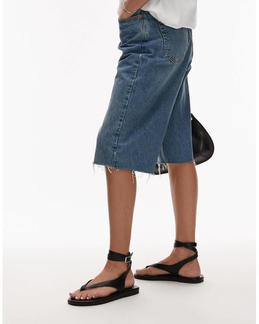 TOPSHOP Brown – jeremiah – zehensteg-sandale