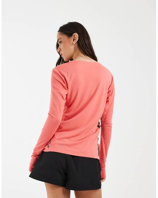 Adidas Originals Red Adizero Running Long Sleeve Tee