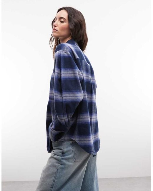 ASOS Blue Oversized Brushed Shirt