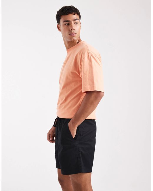 Hollister – lockere shorts zum hineinschlüpfen aus twill in Orange für Herren