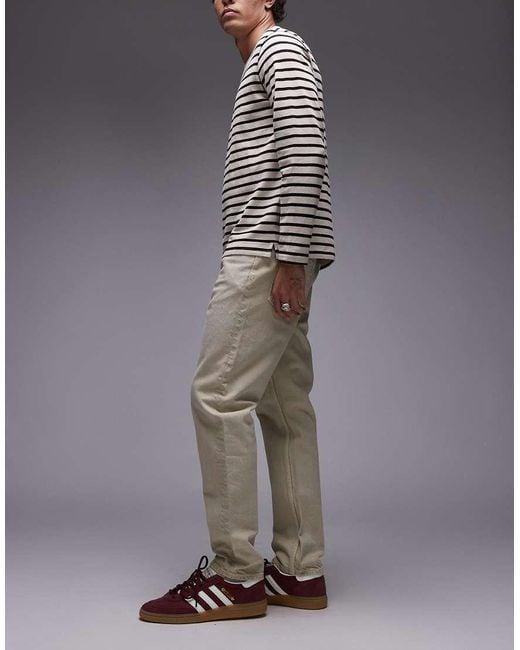 Mango Gray Barrel Leg Jeans for men