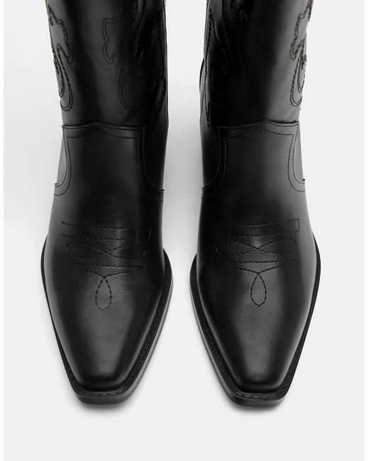 Santiags Pull&Bear en coloris Black
