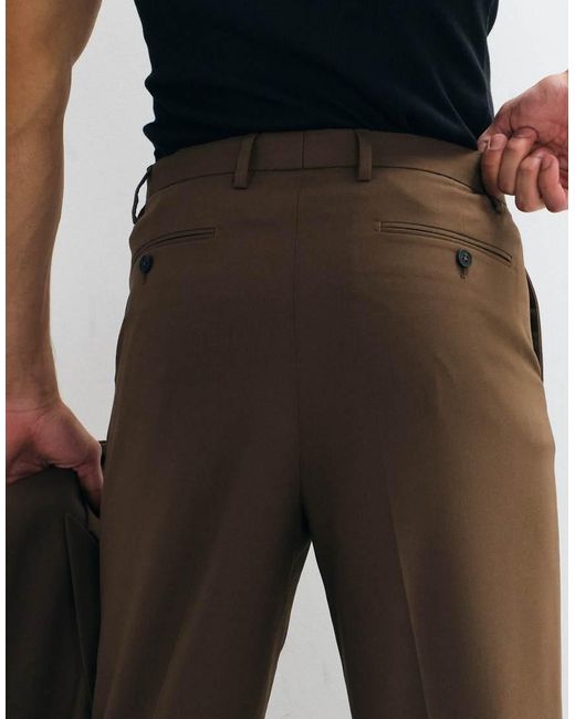 ASOS White Carrot Fit Suit Trousers for men
