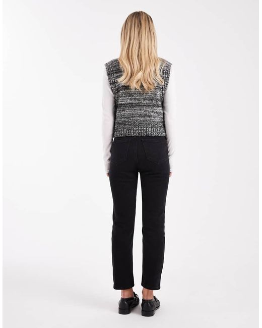 Only Petite Black Emily High Waisted Straight Leg Jeans