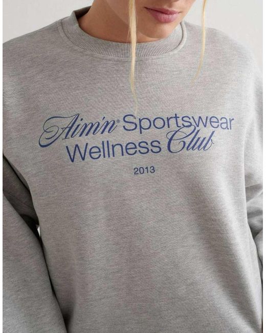 Aim'n Gray Melange Wellness Sweatshirt