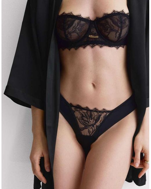 Intimissimi Black Playful Glamour Elena Brazilian Briefs