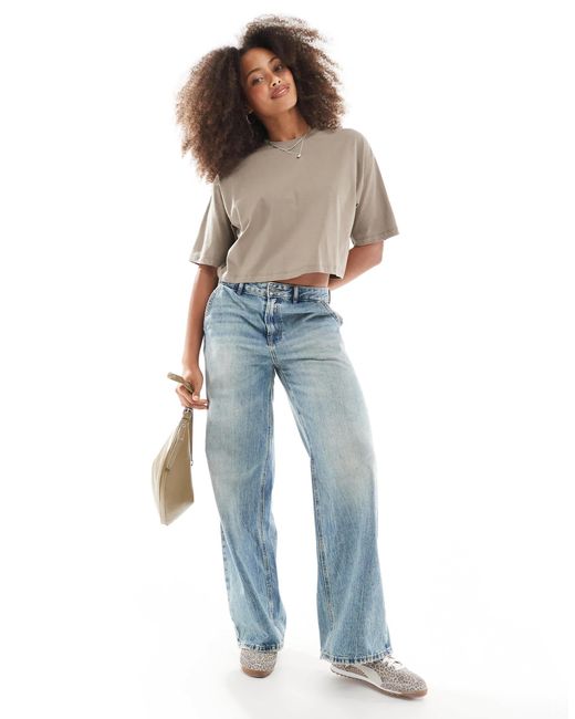 JJXX Brown – cropped-t-shirt