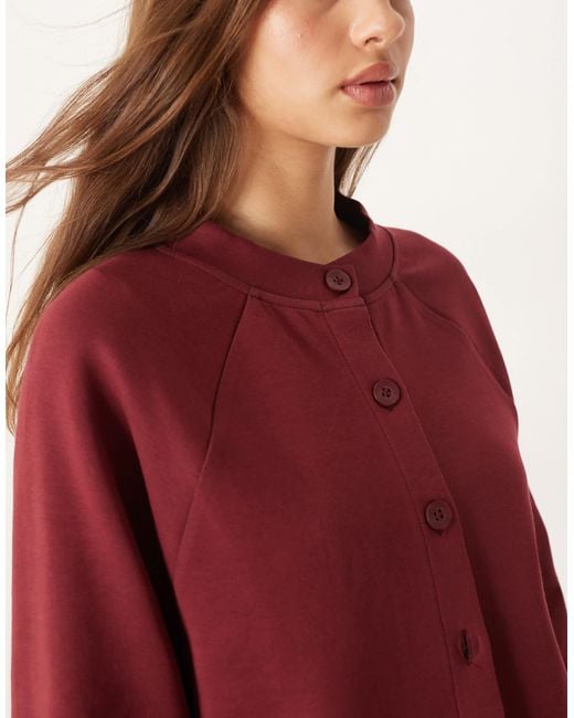 ASOS Red Interlock Cardigan