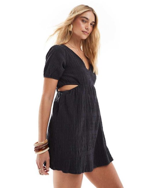 Billabong Blue Isnt She Sweet Cut Out Mini Dress