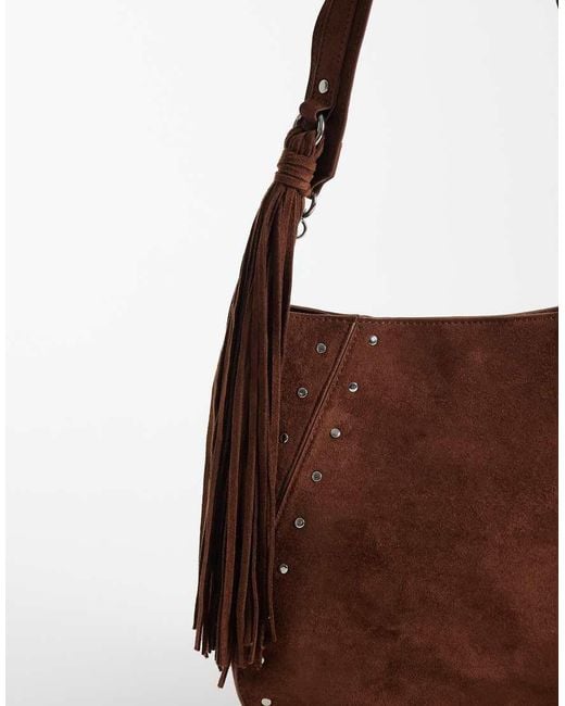 ASOS Brown Studded Tote Bag
