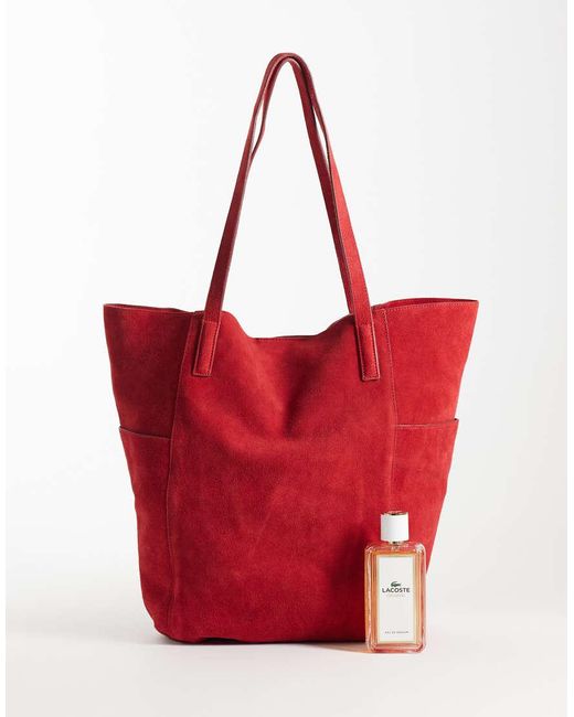 Borsa Shopping Morbida Rossa di Mango in Red