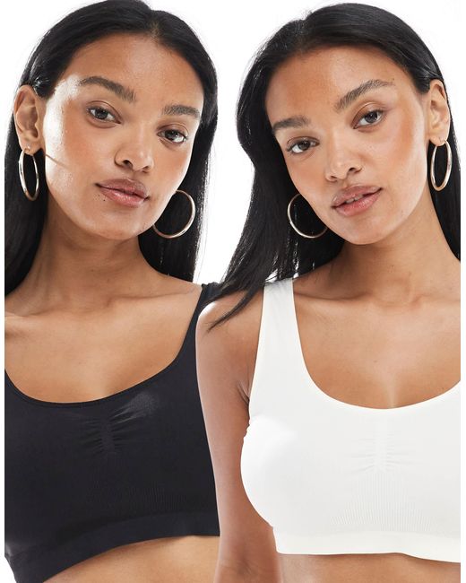 Mama.licious White Mamalicious Maternity 2 Pack Soft Throw On Bralettes