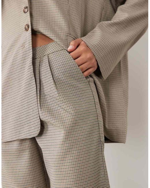 Kaiia Gray Exclusive Oversized Tailored Wide Leg Cuffed Trousers Co-Ord