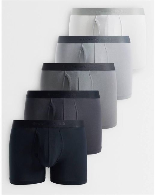 Abercrombie & Fitch Gray 5 Pack Boxers for men