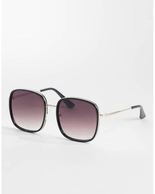 Mango Oversized Zonnebril in het Black