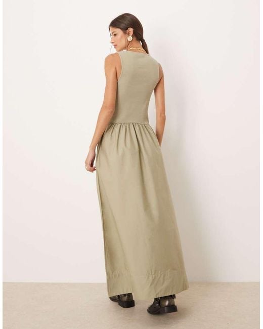 Mango Cotton Drop Waist Maxi Dress In Natural Lyst UK mango-cotton-drop-waist-maxi-dress-in-natural-lyst-uk