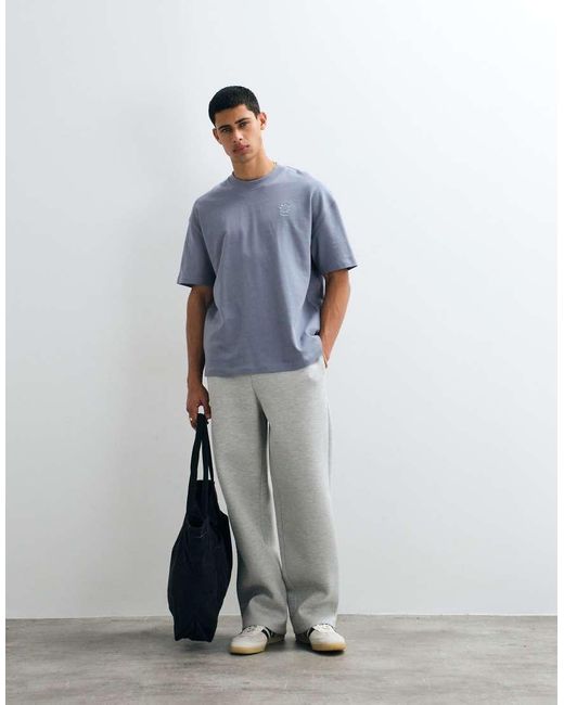 AllSaints Blue Haven Small Embroidered Chest Logo T-shirt for men