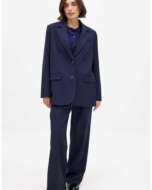 NA-KD Blue Maxi Oversized Blazer