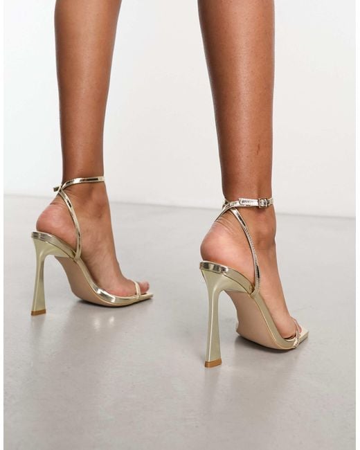 SIMMI White Simmi London Apple Barely There Heeled Sandals