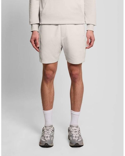 Lyle & Scott Natural Mid Bottoms Pique Track Short for men