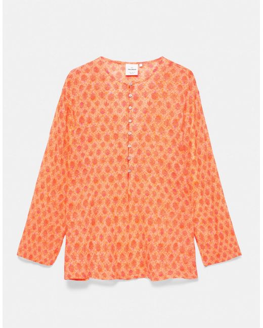 Chemise fluide à imprimé Pull&Bear en coloris Orange