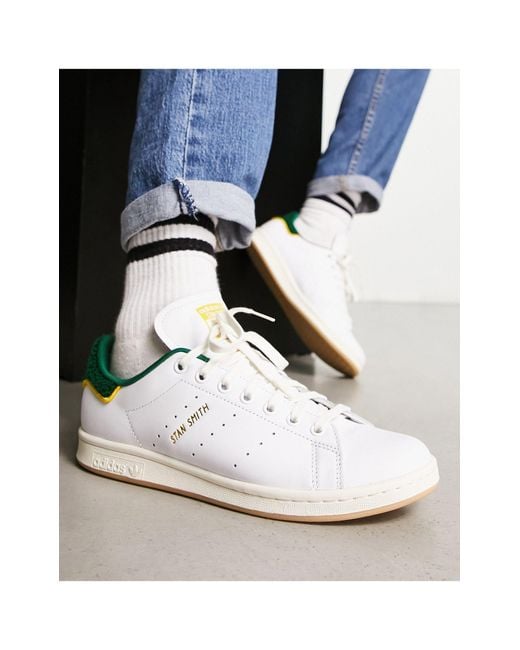 Stan smith - sneakers bianche e verdi con gomma da Uomo di adidas Originals  in Blu | Lyst
