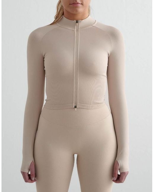 Aim'n Natural Clay Shape Seamless Zip Jacket