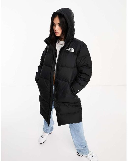 The North Face Black Nuptse Long Down Puffer Coat