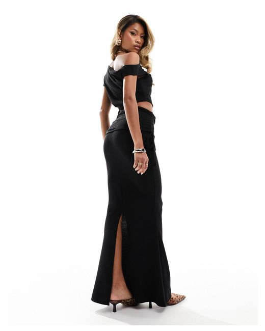 Falda recta larga negra Missy Empire de color Black