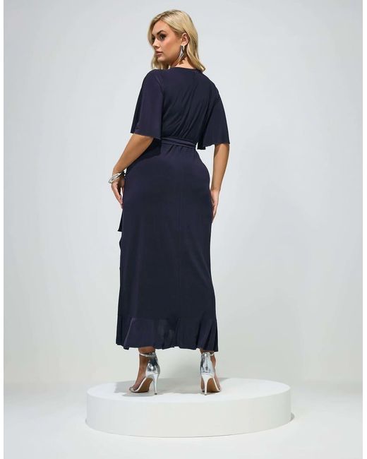 Yours Clothing Blue Wrap Maxi Dress