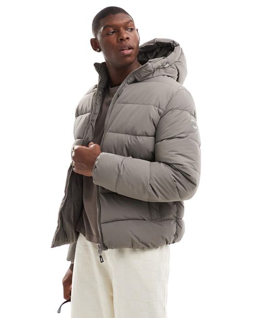 Doudoune a capuche Pull Bear pour homme en coloris Gris Lyst