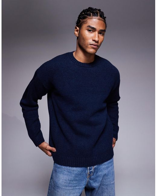 Pull ras ASOS pour homme en coloris Blue