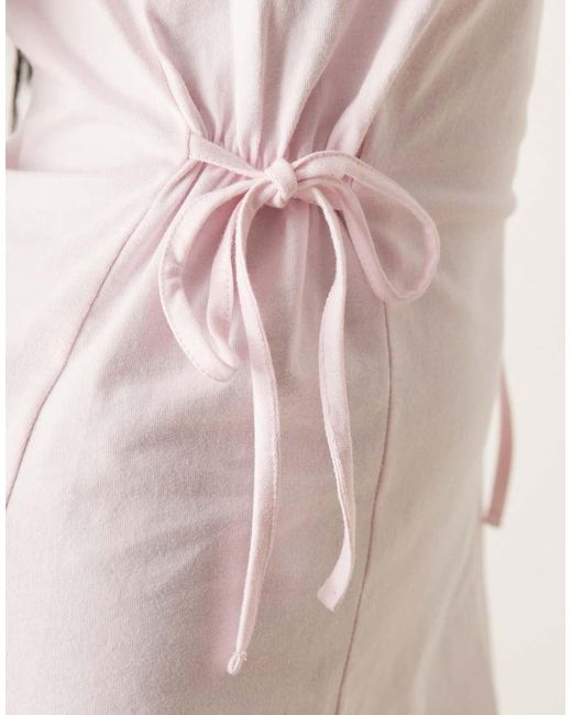 ASOS Pink Sleeveless Cinched Mini Dress