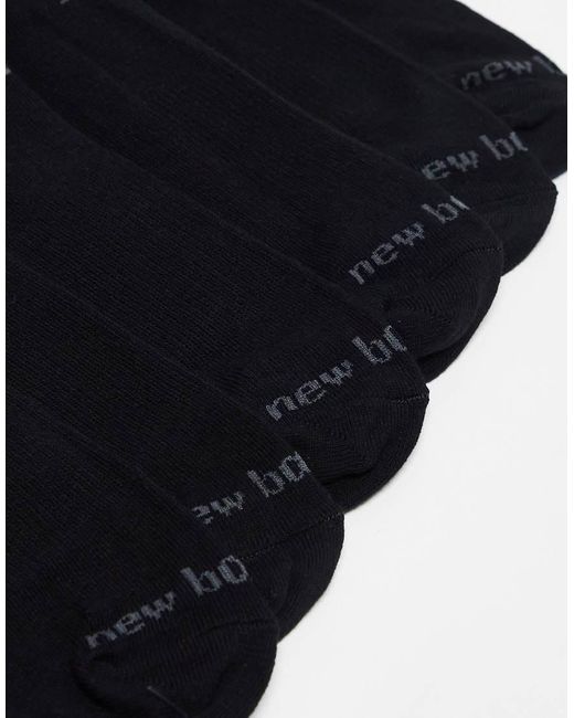 New Balance Black Performance Ankle Socks 6 Pack