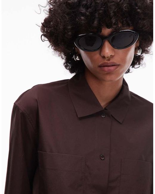 ARKET Purple Pure Cotton Cropped Blouson Jacket