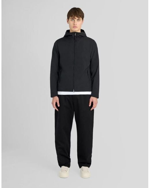 Lyle & Scott Black Mid Jackets Nylon Zip Through Hooded Jacket for men