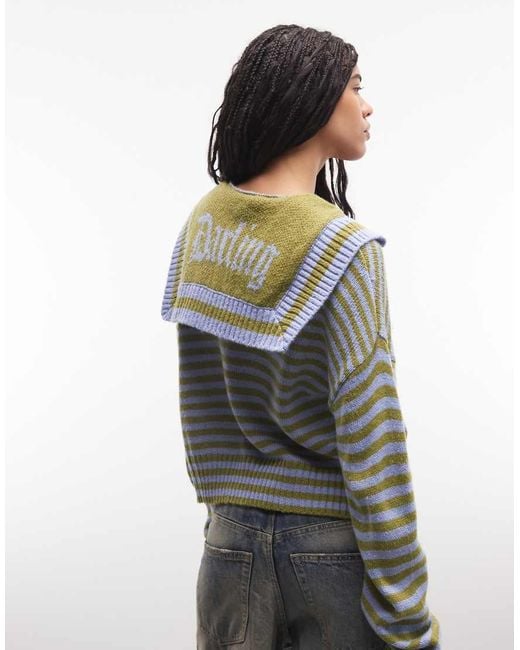 The Ragged Priest Gray Darling Sailor Collar Cardigan