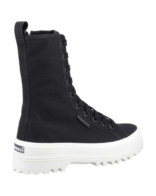 Superga Black 2641 Alpina High Trainers