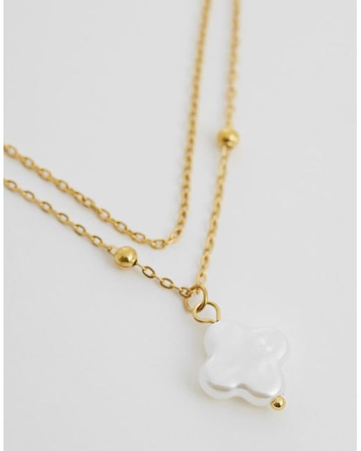 Collana Multifilo di ASOS in White