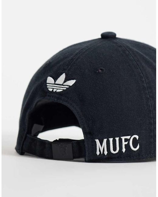 Adidas Originals Blue Adidas Football Manchester United Baseball Cap