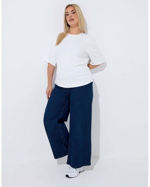 Yours Clothing Blue Corset Seam T-Shirt