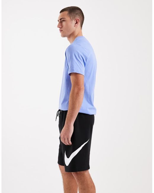 Nike Blue Club Fleece Shorts With Large Logo for men