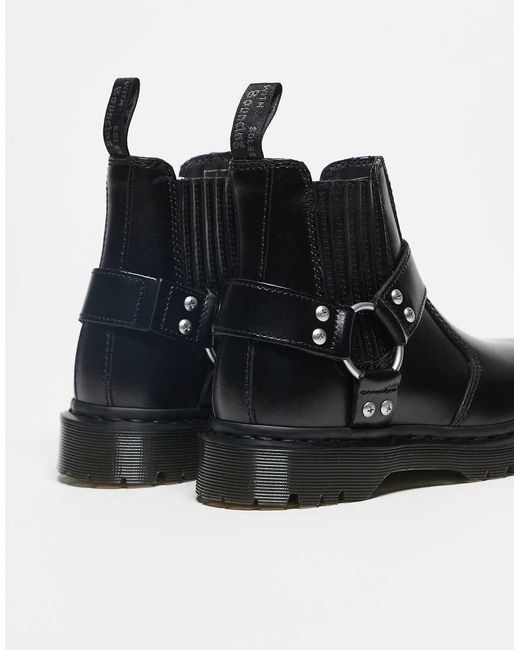 Dr. Martens Black 2976 Harness Chelsea Boots