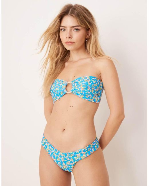 Kulani Kinis Blue Bandeau Bikini Top