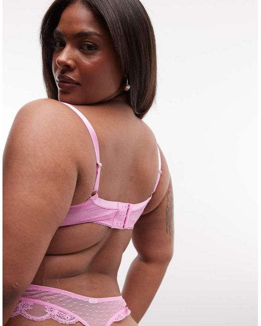ASOS Purple Asos Design Curve Lola Lace Underwired Bra