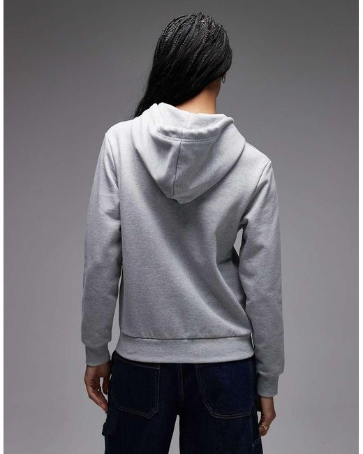 Lacoste Gray Logo Zip Through Hoodie